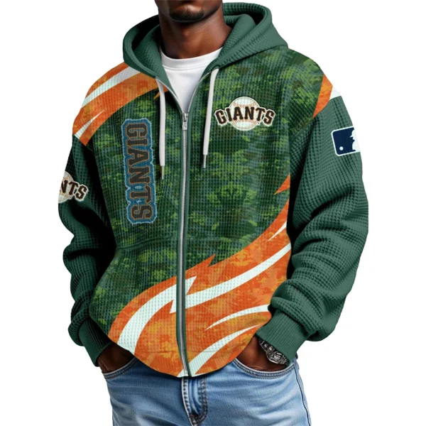 San Francisco Giants Full Zip-Up Hoodie Waffle Knit 2027 Limited
