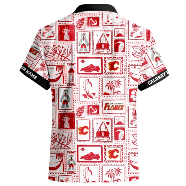 Calgary Flames Hawaiian Shirt 2026 Limited Premium Crinkle Textured Personalize Name