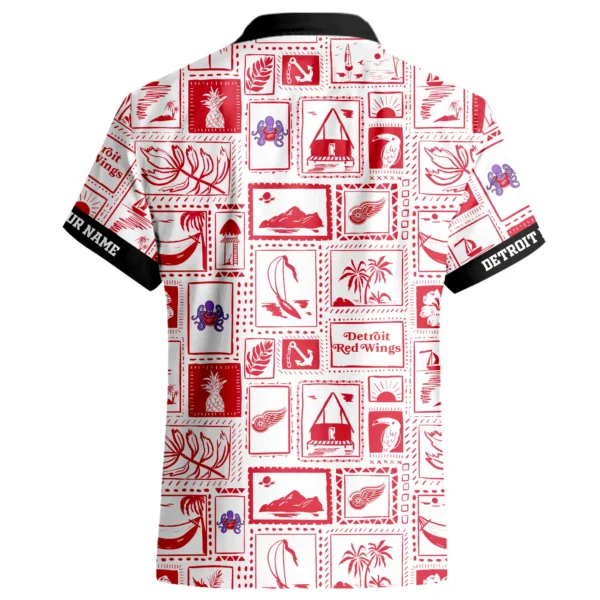 Detroit Red Wings Hawaiian Shirt 2026 Limited Premium Crinkle Textured Personalize Name