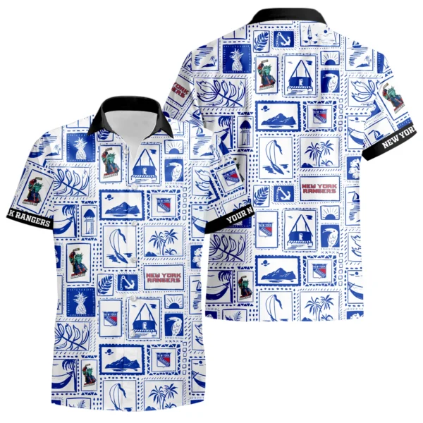 New York Rangers Hawaiian Shirt 2026 Limited Premium Crinkle Textured Personalize Name