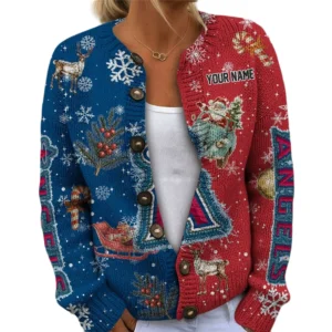 Los Angeles Angels Women Sweater Knit Customize Name 2026 Limited