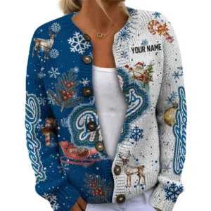Los Angeles Dodgers Women Sweater Knit Customize Name 2026 Limited