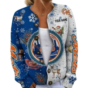 New York Mets Women Sweater Knit Customize Name 2026 Limited