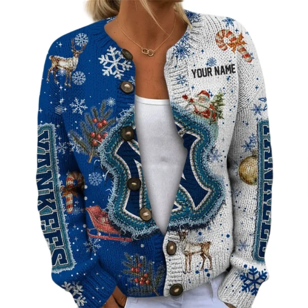 New York Yankees Women Sweater Knit Customize Name 2026 Limited
