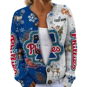 Philadelphia Phillies Women Sweater Knit Customize Name 2026 Limited