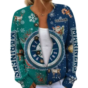 Seattle Mariners Women Sweater Knit Customize Name 2026 Limited