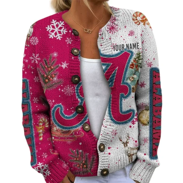 Alabama Crimson Tide Women’s Knit Sweater Customize Name