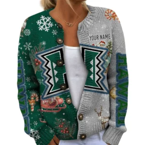 Hawaii Rainbow Warriors Women’s Knit Sweater Customize Name