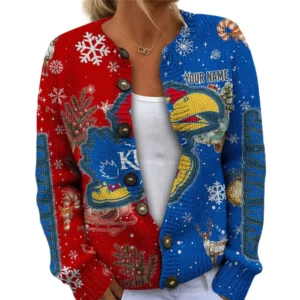 Kansas Jayhawks Women’s Knit Sweater Customize Name
