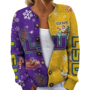 LSU Tigers Women’s Knit Sweater Customize Name