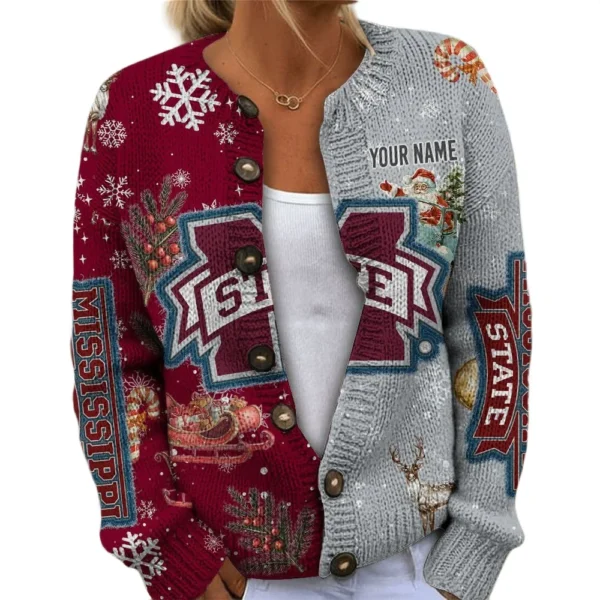 Mississippi State Bulldogs Women’s Knit Sweater Customize Name