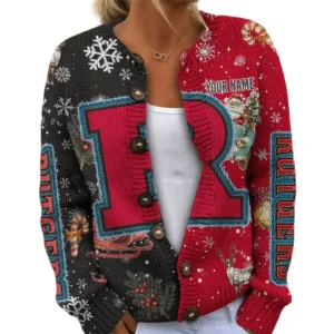Rutgers Scarlet Knights Women’s Knit Sweater Customize Name