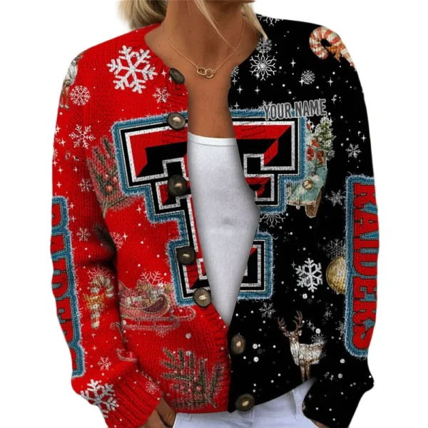 Texas Tech Red Raiders Women’s Knit Sweater Customize Name