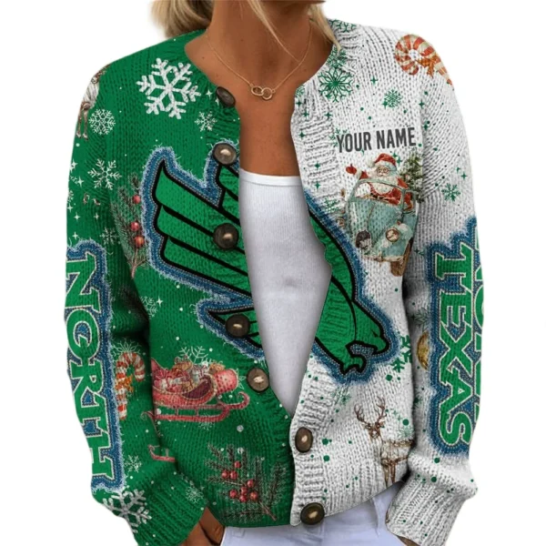 North Texas Mean Women’s Knit Sweater Customize Name