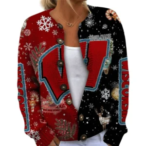 Wisconsin Badgers Women’s Knit Sweater Customize Name