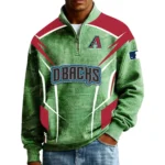 Arizona Diamondbacks Men’s Quarter Zip Pullover Sweatshirt Waffle Knit Pocket 2026 Limited