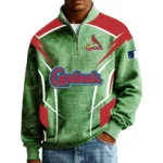 St. Louis Cardinals Men’s Quarter Zip Pullover Sweatshirt Waffle Knit Pocket 2026 Limited