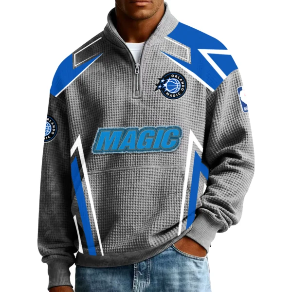 Orlando Magic Men’s Quarter Zip Pullover Sweatshirt Waffle Knit Pocket 2026 Limited