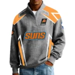 Phoenix Suns Men’s Quarter Zip Pullover Sweatshirt Waffle Knit Pocket 2026 Limited