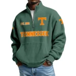Tennessee Volunteers Men’s Waffle Knit Quarter Zip Sweatshirt Pullover Pocket
