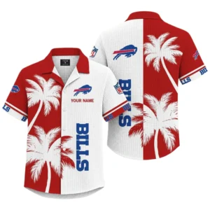 Buffalo Bills Hawaiian Shirt Premium Lightweight Waffle Knit Customize Name