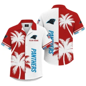 Carolina Panthers Hawaiian Shirt Premium Lightweight Waffle Knit Customize Name