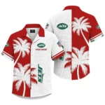 New York Jets Hawaiian Shirt Premium Lightweight Waffle Knit Customize Name