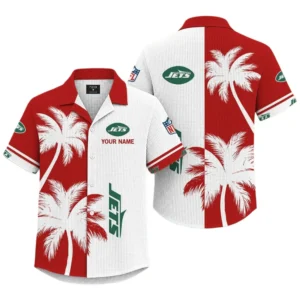 New York Jets Hawaiian Shirt Premium Lightweight Waffle Knit Customize Name
