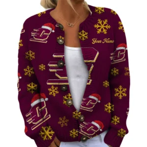 Central Michigan Chippewas Womens Knit Sweater Limited Personalize Name