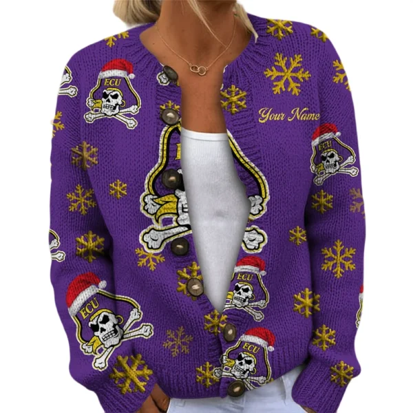 East Carolina Pirates Womens Knit Sweater Limited Personalize Name