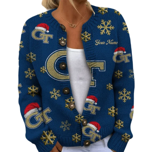 Georgia Tech Yellow Jackets Womens Knit Sweater Limited Personalize Name