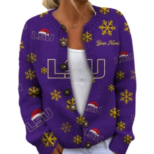 LSU Tigers Womens Knit Sweater Limited Personalize Name