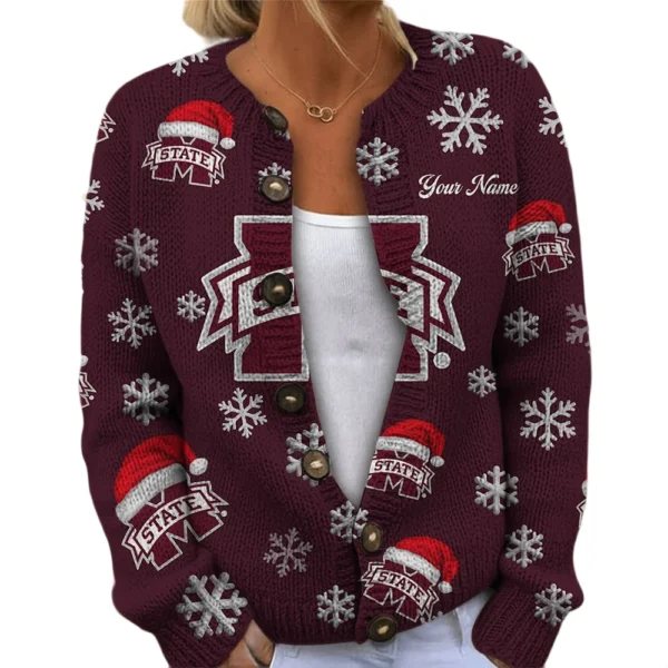 Mississippi State Bulldogs Womens Knit Sweater Limited Personalize Name