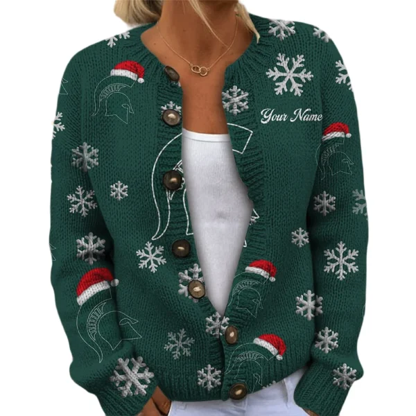 Michigan State Spartans Womens Knit Sweater Limited Personalize Name