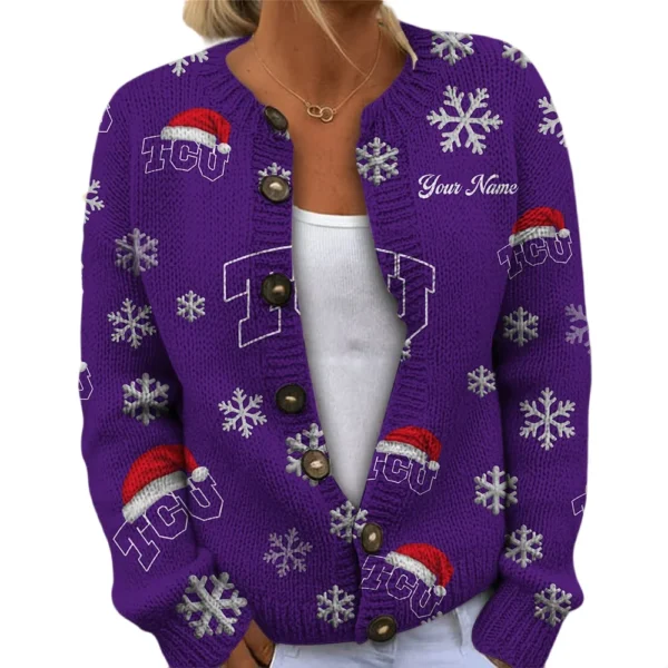 TCU Horned Frogs Womens Knit Sweater Limited Personalize Name