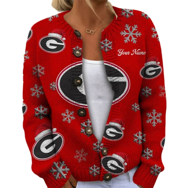 Georgia Bulldogs Womens Knit Sweater Limited Personalize Name