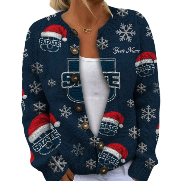 Utah State Aggies Womens Knit Sweater Limited Personalize Name