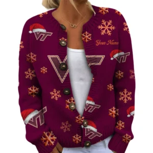 Virginia Tech Hokies Womens Knit Sweater Limited Personalize Name