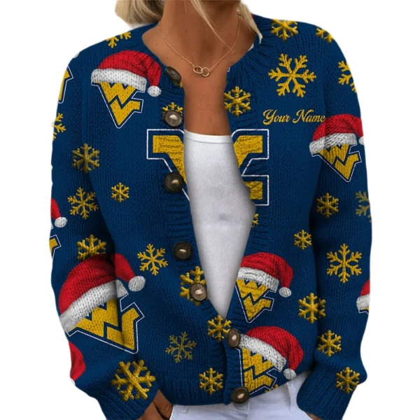West Virginia Mountaineers Womens Knit Sweater Limited Personalize Name