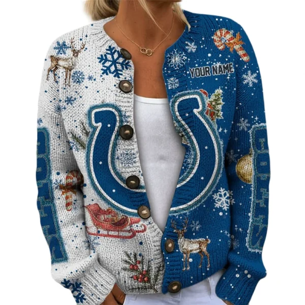 Indianapolis Colts Sweater Women’s Knit Limited Personalize Name