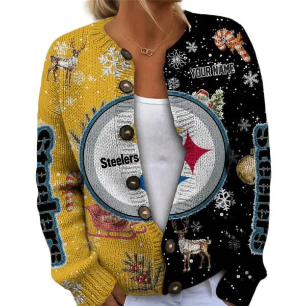 Pittsburgh Steelers Sweater Women’s Knit Limited Personalize Name