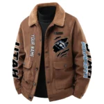 Utah Hockey Club Men's Sherpa Collar Casual Jacket Button Front Casual Outerwear
