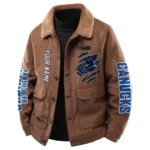Vancouver Canucks Men's Sherpa Collar Casual Jacket Button Front Casual Outerwear