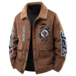 Winnipeg Jets Men's Sherpa Collar Casual Jacket Button Front Casual Outerwear