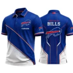 Buffalo Bills Men’s Button Short Sleeve Polo Bottom Slit 2026 Limited Customize Name
