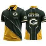 Green Bay Packers Men’s Button Short Sleeve Polo Bottom Slit 2026 Limited Customize Name