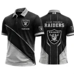 Las Vegas Raiders Men’s Button Short Sleeve Polo Bottom Slit 2026 Limited Customize Name