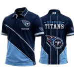 Tennessee Titans Men’s Button Short Sleeve Polo Bottom Slit 2026 Limited Customize Name