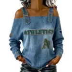 Athletics Off-Shoulder Long Sleeve Top Shoulder Straps For Women Limited