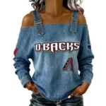 Arizona Diamondbacks Off-Shoulder Long Sleeve Top Shoulder Straps For Women Limited